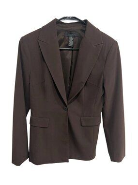 The Limited XS Brown Stretch Single Button Blazer Dark Academia Earth Tones